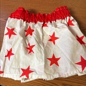 Red Star Patterned Kids dress home made